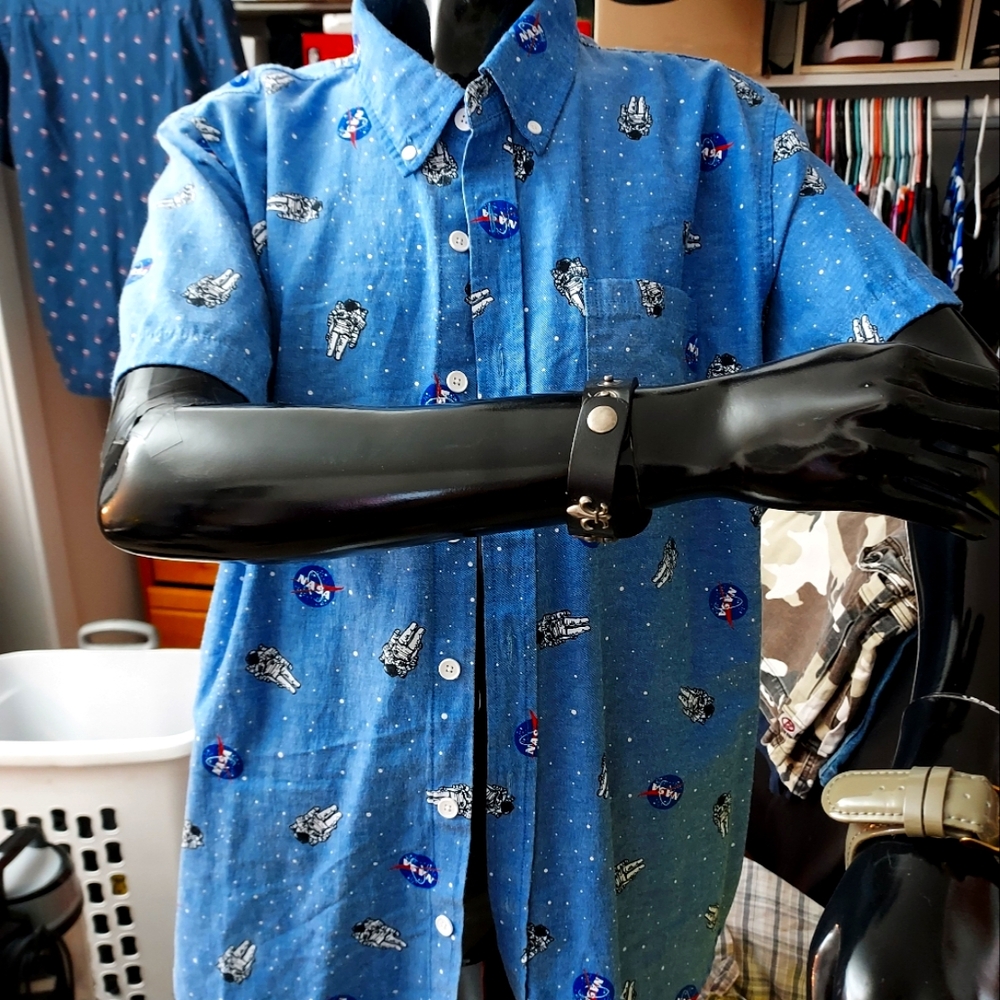 2 Casual Button-Up (1 Flamingo Print - 1 NASA Astronaut Print) Shirts